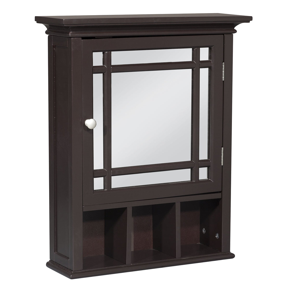 Espresso Wooden Over the Toilet Bathroom Medicine Cabinet with Mirror M429
