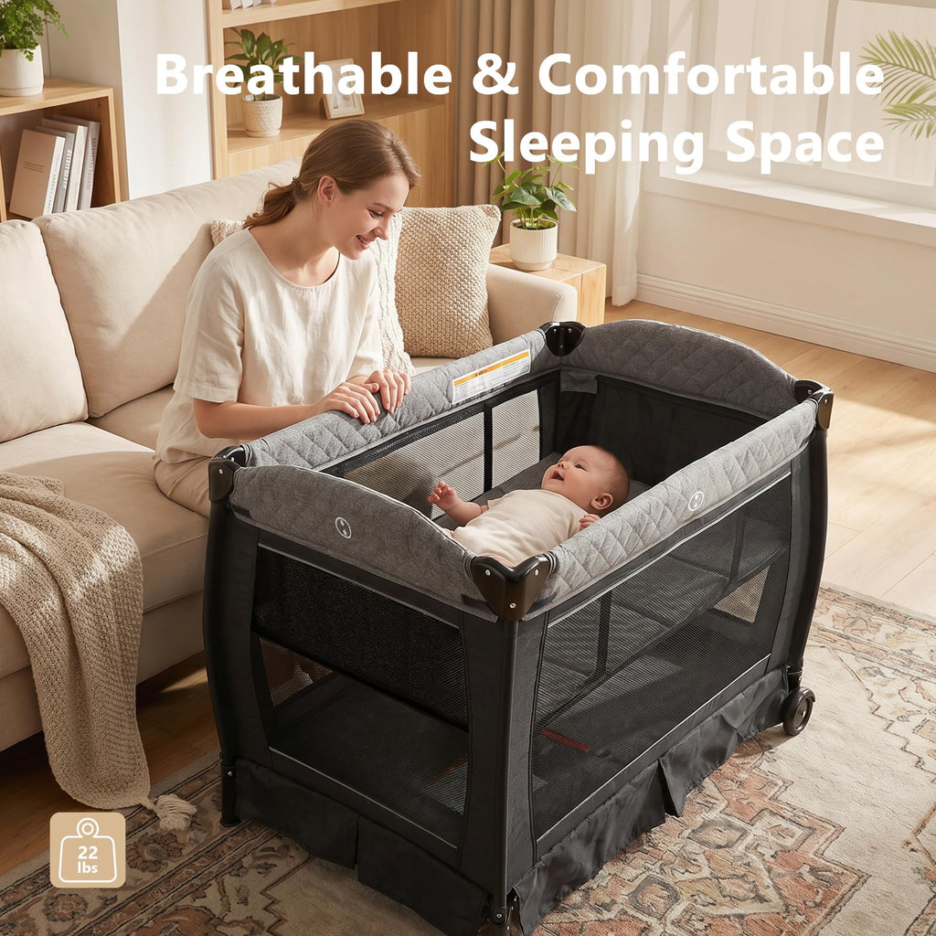 4 in 1 Black Baby Playard V31908