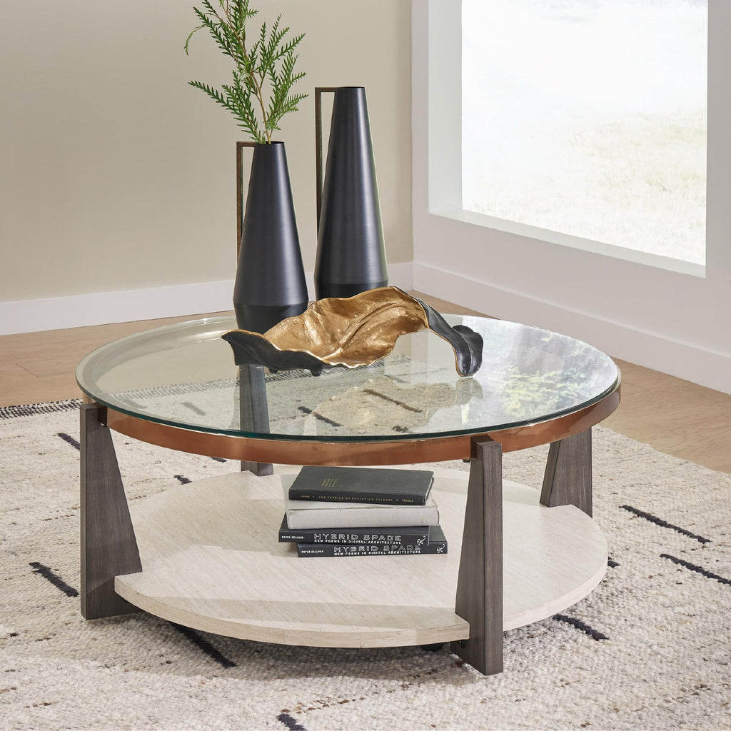 Round Glass Coffee Table X28890