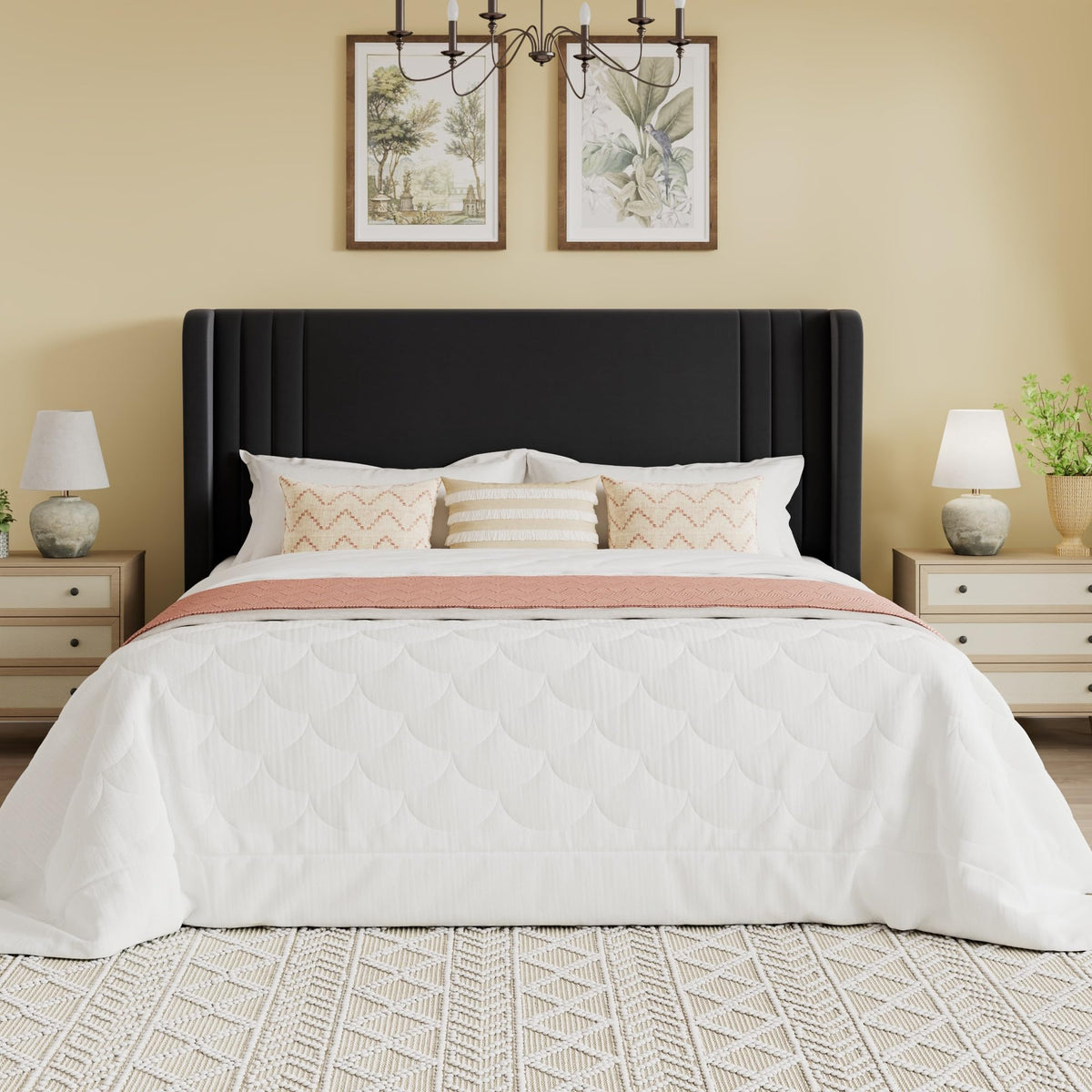 Queen Velvet Upholstered Bed Frame P410347