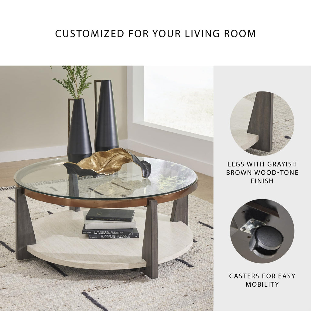 Round Glass Coffee Table X28890