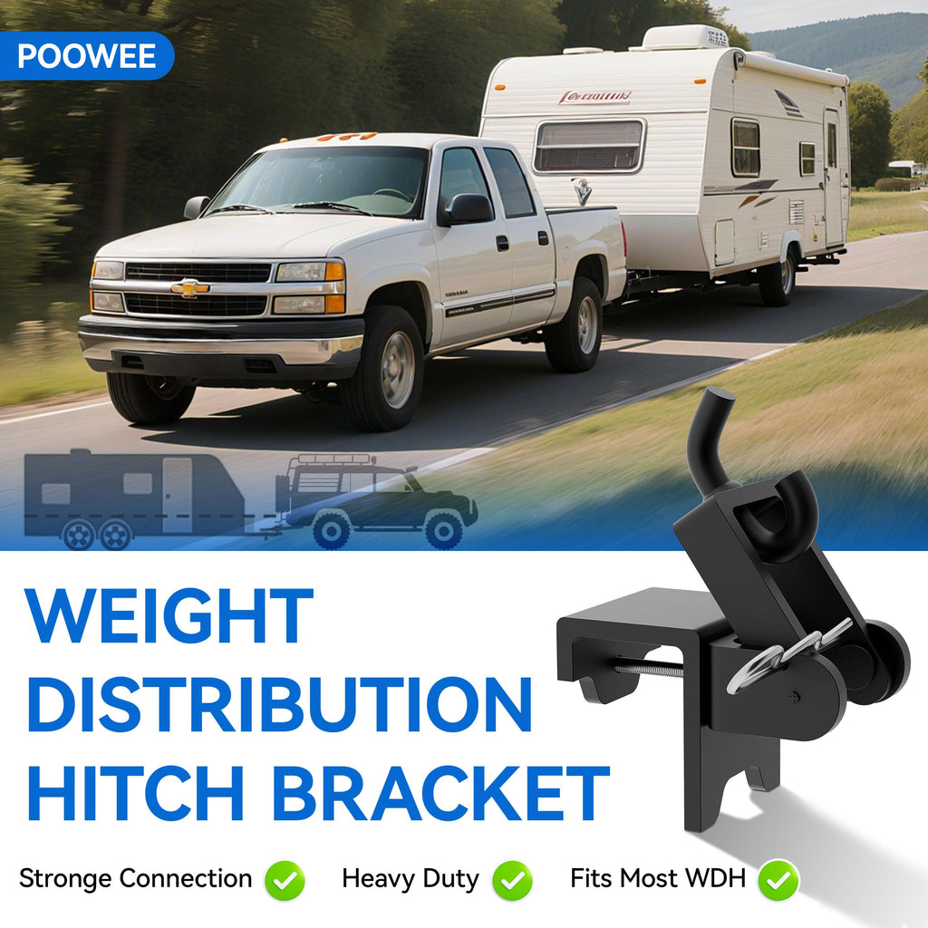 Black 2 Pack Heavy Duty Steel Weight Distribution Hitch Brackets S793468