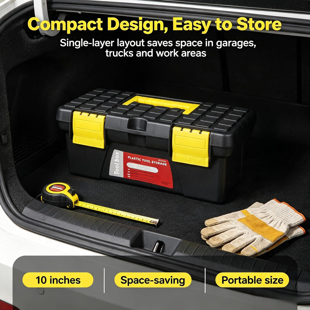 10 Inch Plastic Storage Tool Box Y7286
