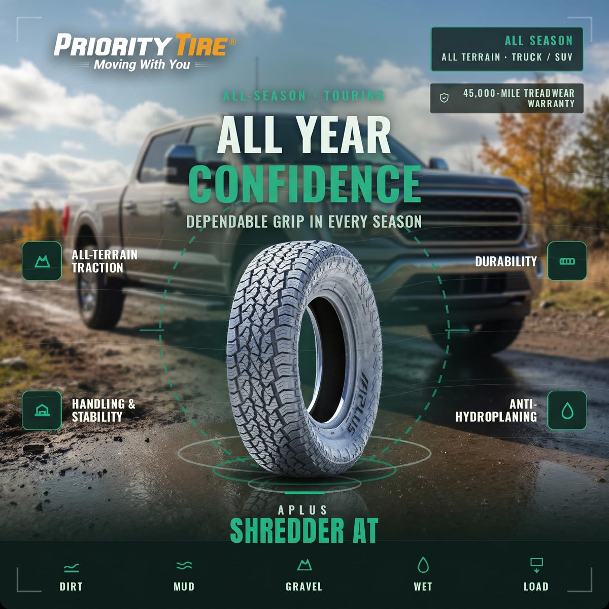 All-Terrain Off-Road Radial Tire 275/60R20 115T H43495