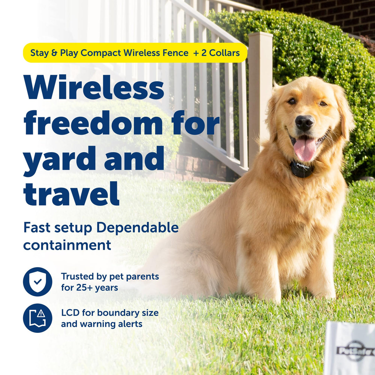 Compact Wireless Fence, 2-Dog, Up to 3/4 Acre V1534