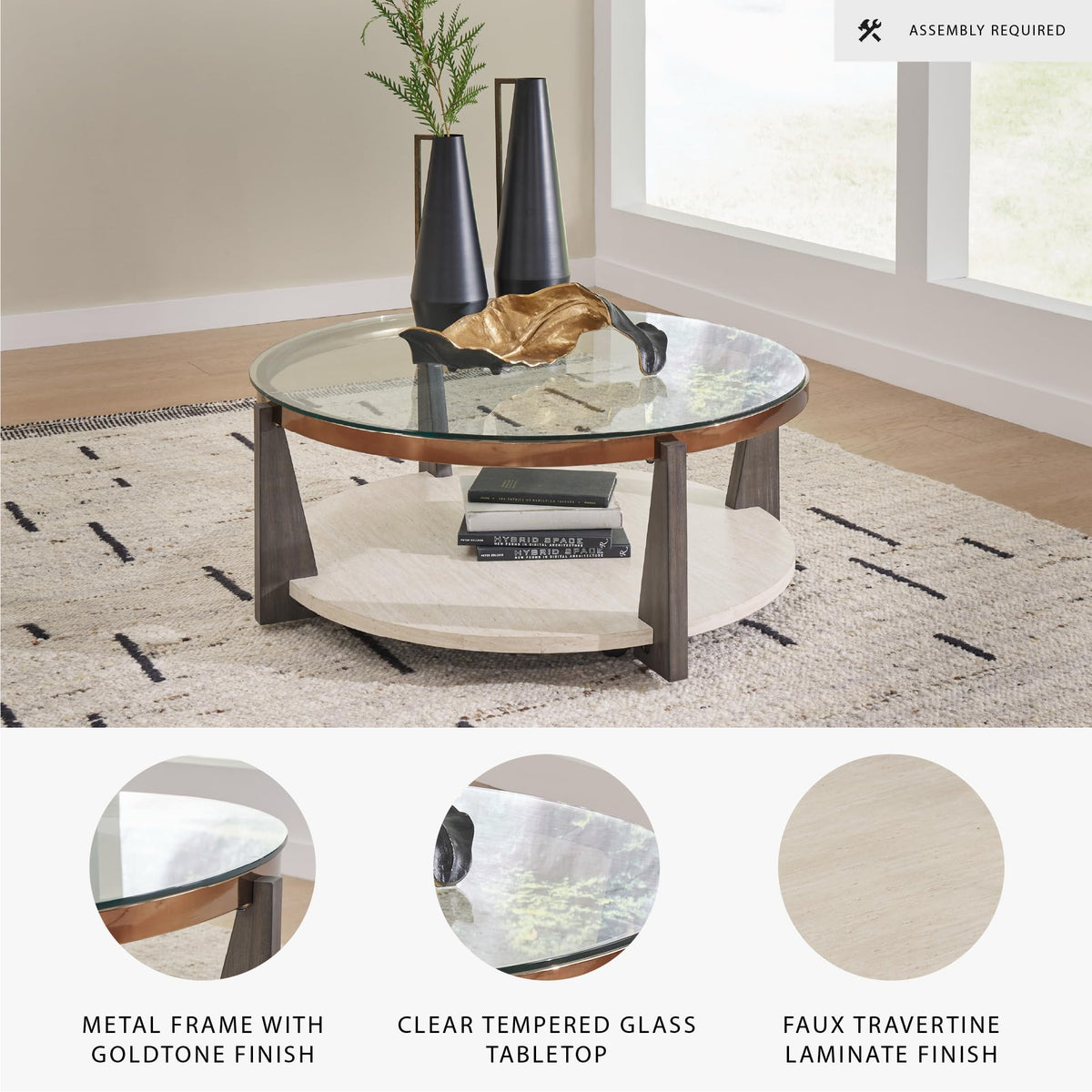 Round Glass Coffee Table X28890