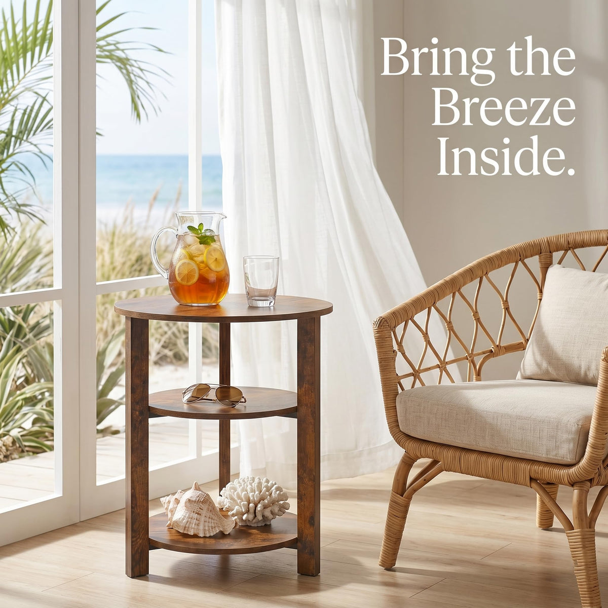 3-Tier Round Side Table W8392