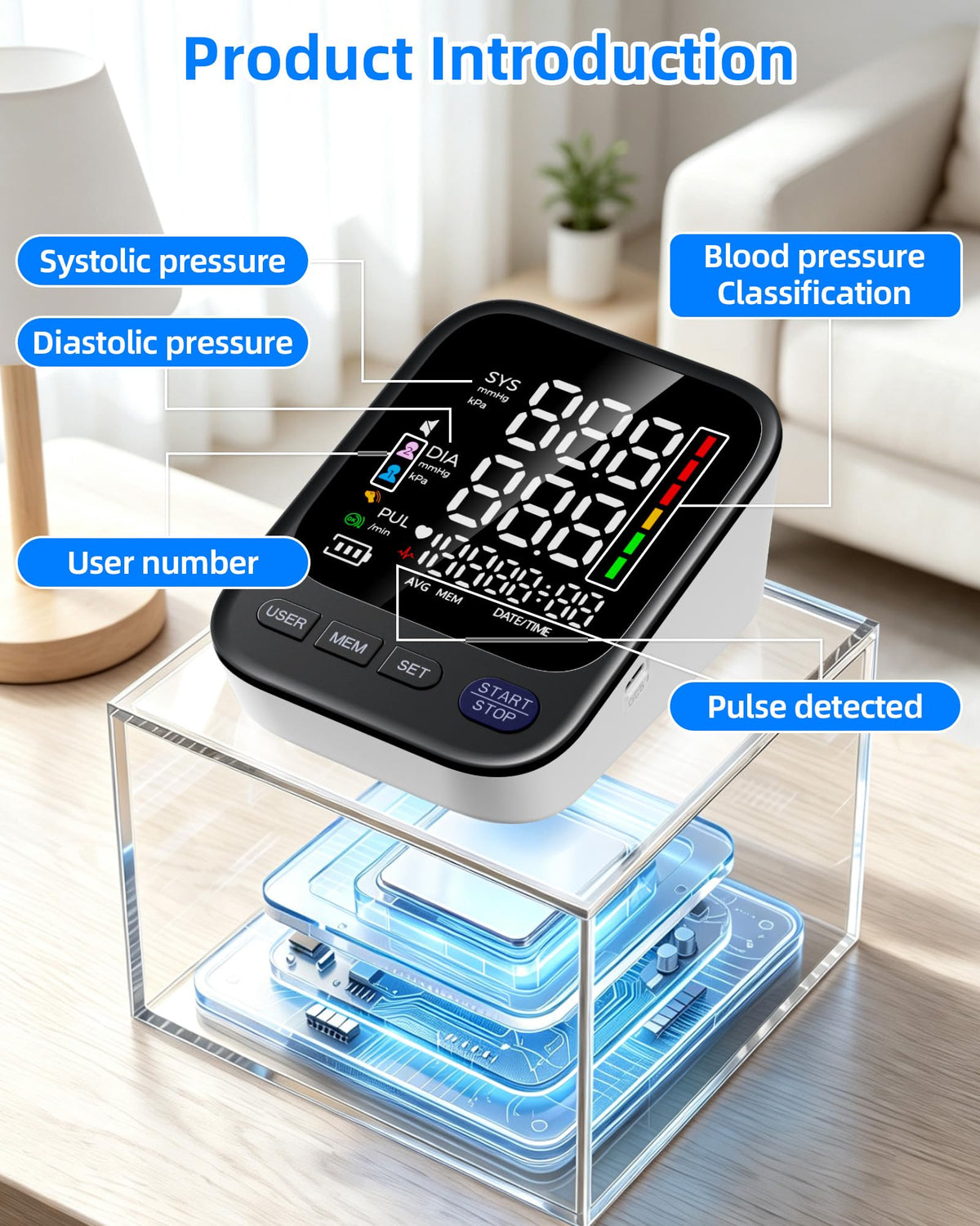 Automatic Upper Arm Blood Pressure Monitor with 2 Cuffs C180