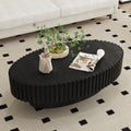 Black Modern Wood Oval Coffee Table I525