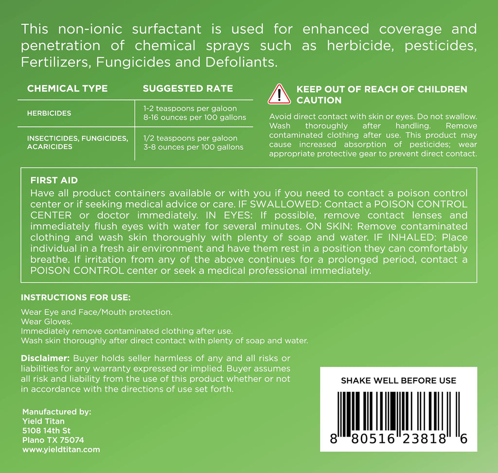 Non-Ionic Surfactant and Spray Pattern Indicator 8oz Each J646