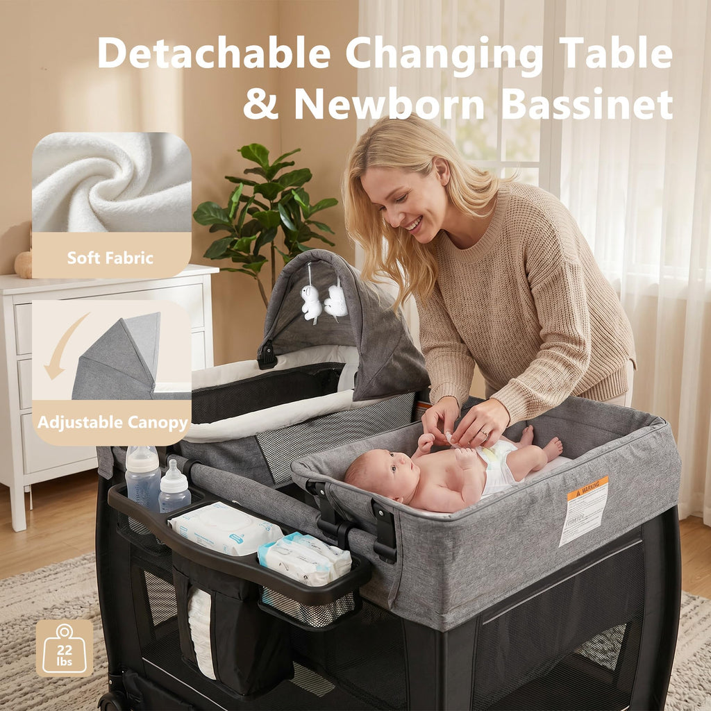4 in 1 Black Baby Playard V31908