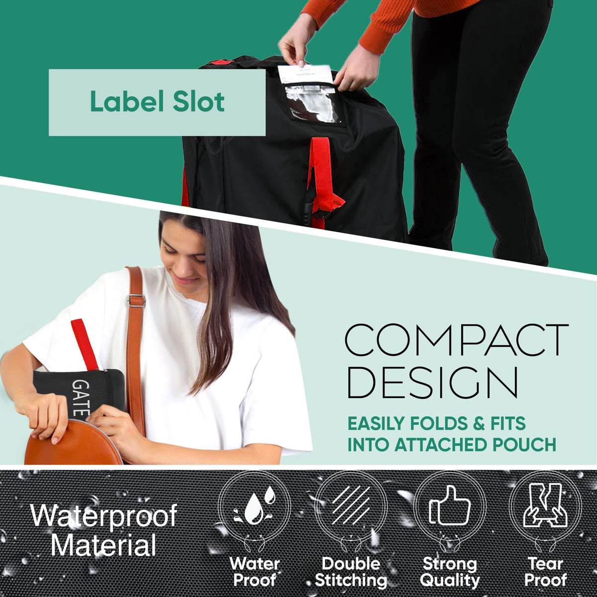 Car Seat Travel Bag with Backpack Straps H30202