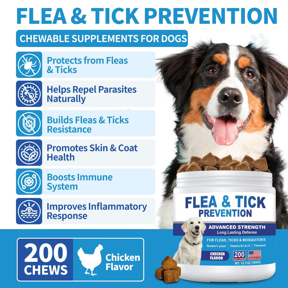 Flea and Tick Chewables 200Ct D920777