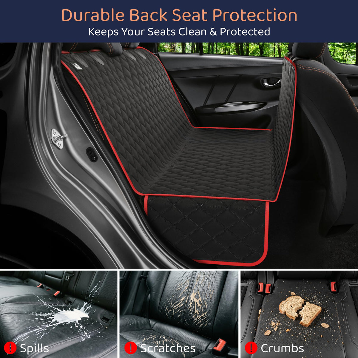 Dog Car Seat Cover for Back Seat V51066