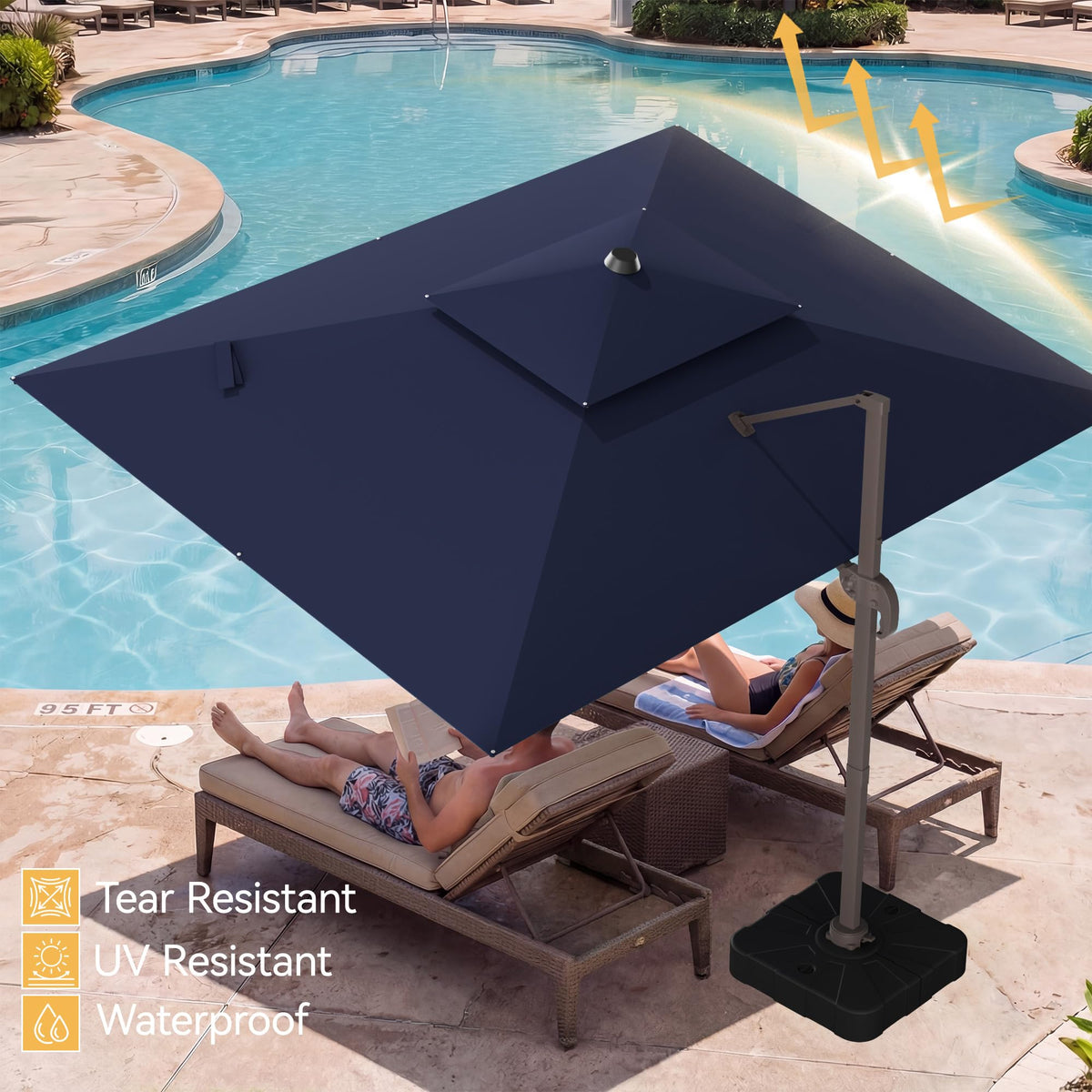 Cantilever Patio Umbrella with Base V920258
