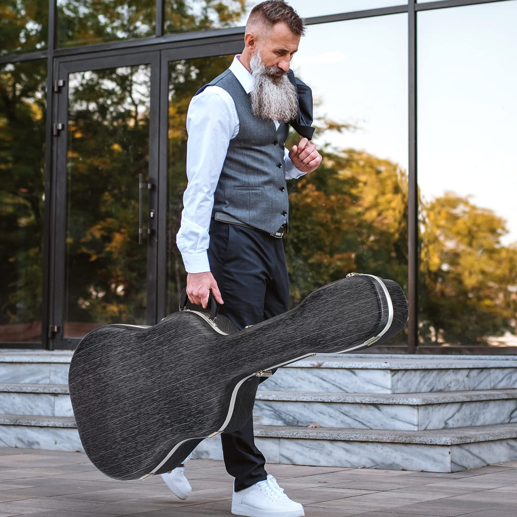 41 Inch ABS Hard Acoustic Guitar Case Black O95958