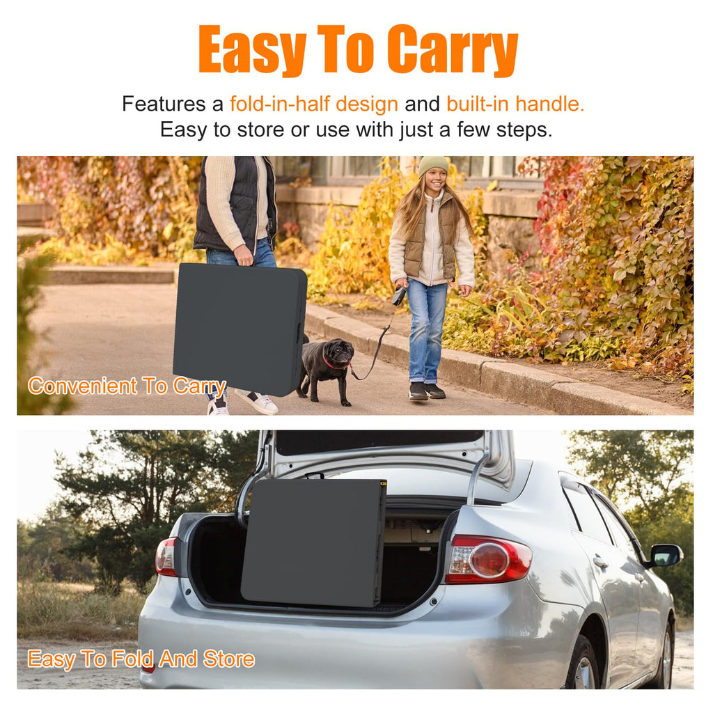 6 FT Black Folding Table with Carry Handle C9005