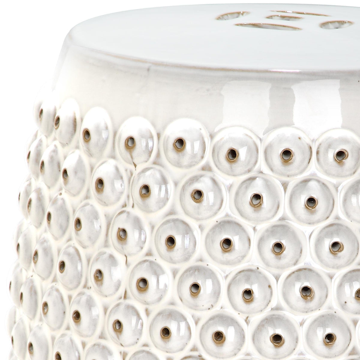 Creme Ceramic Garden Stool R274