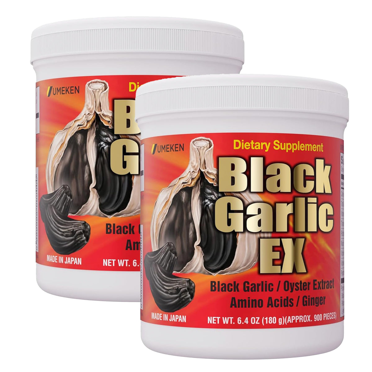 Black Garlic Supplement with Vitamin B, 6.4 Ounce Bottle, Pack of 2 O1658