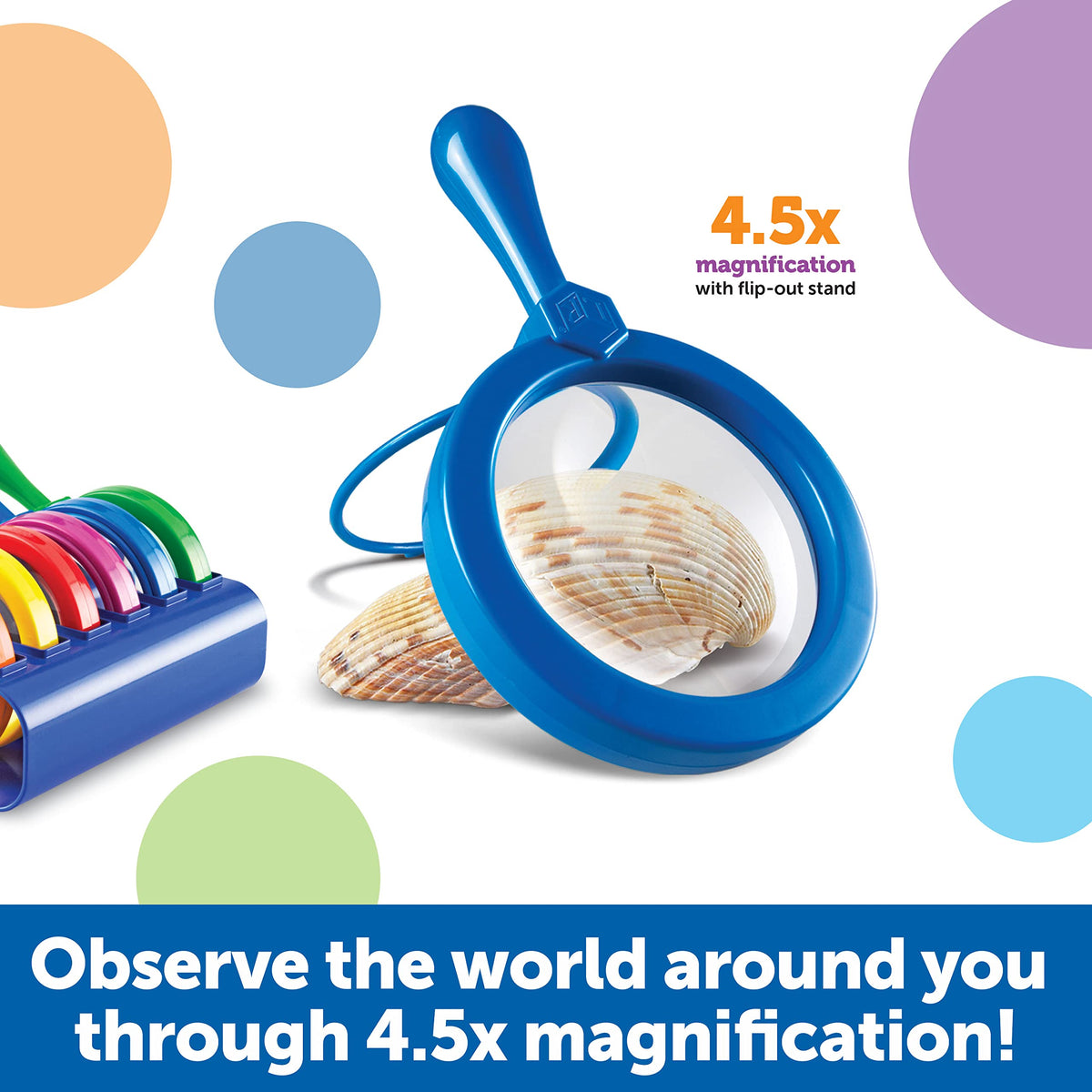 Jumbo Magnifiers with Stand 6 Pieces M779