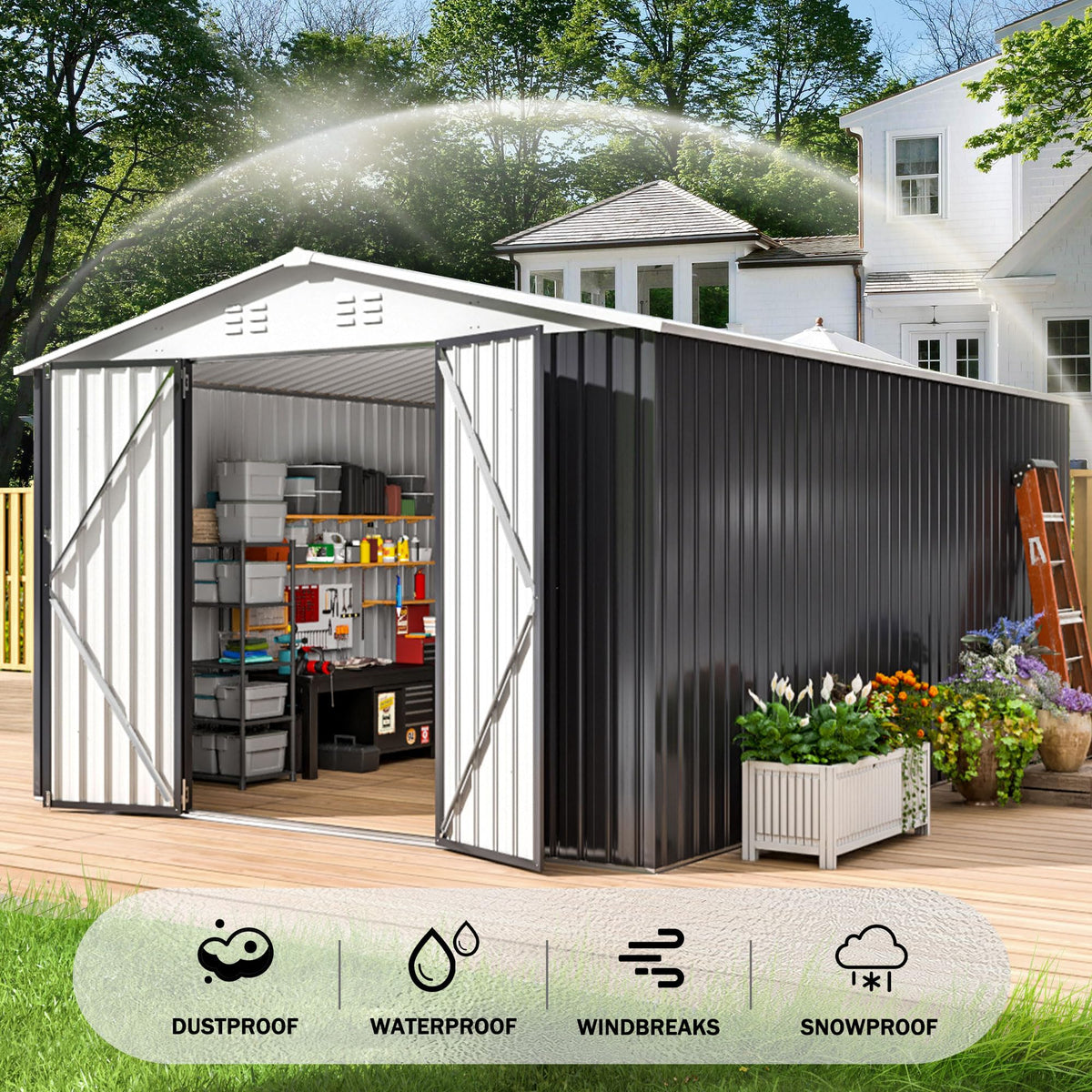 9.3x13.5 FT Outdoor Storage Shed W934