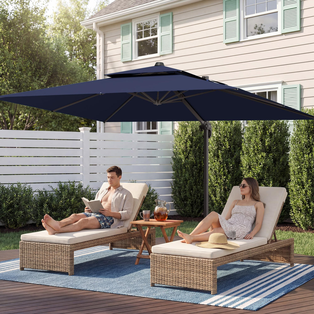 Cantilever Patio Umbrella with Base V920258