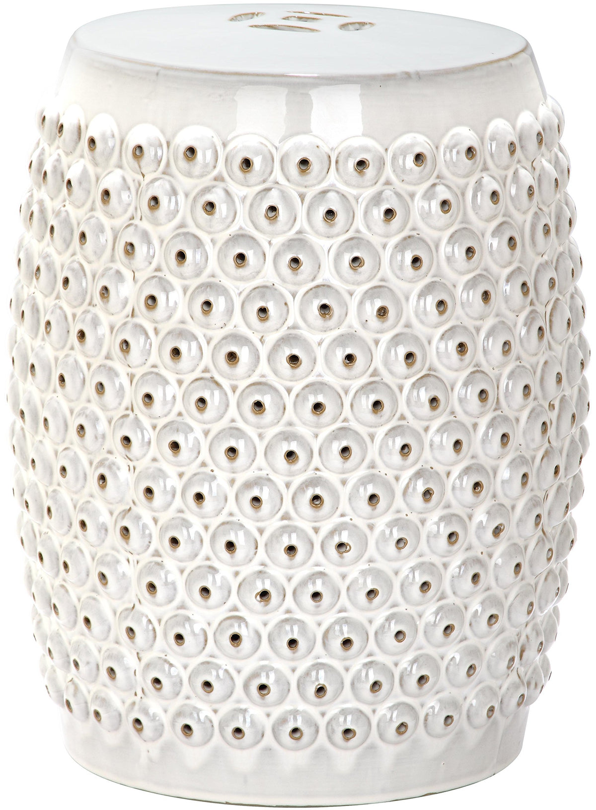 Creme Ceramic Garden Stool R274