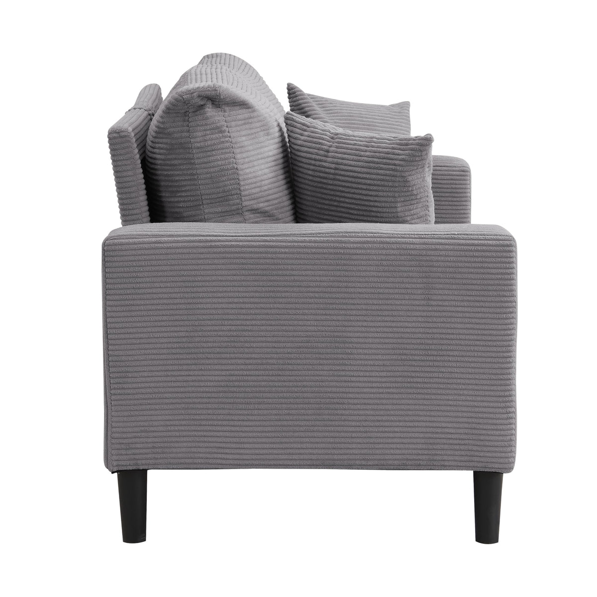 Light Gray 2-Seater Upholstered Loveseat Sofa T995