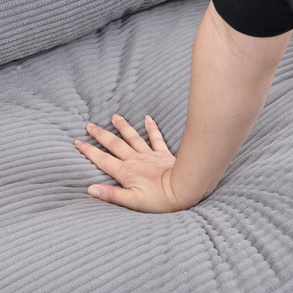 Light Gray 2-Seater Upholstered Loveseat Sofa T995